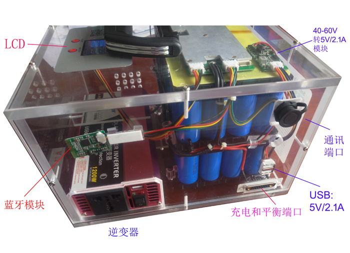 25.6V/21Ah LiFePO4 Smart Battery Packs with SMBus/Bluetooth commnication LBP-F08S21-003