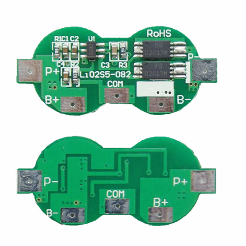 PCM for 2S Li-ion/LiFePO4 Battery Pack 18500/18650-2S1P/2S2P